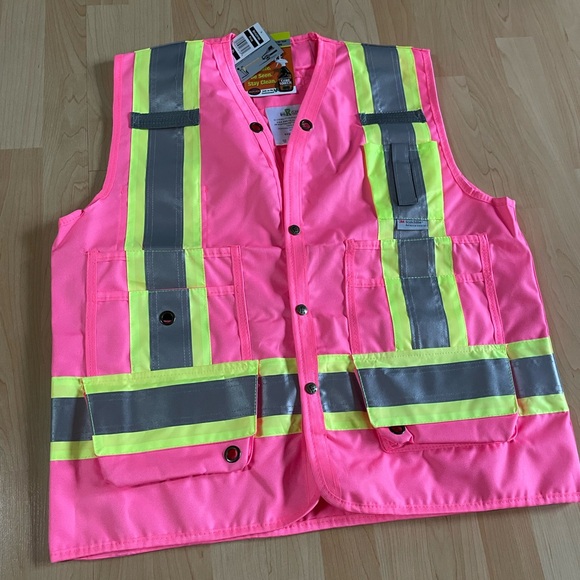 NWT Hi-visibility Surveyor Safety Vest 3M Scotchlite Reflective Material size XL - Picture 1 of 8